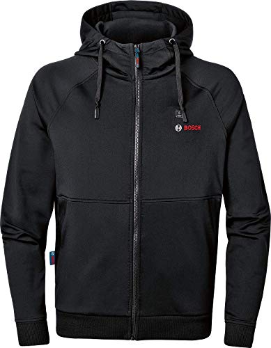 Bosch Professional Beheizbare Sweatjacke GHH 12+18V XA (inkl. USB-Ladeadapter GAA 12V-21, ohne Akku, im Karton) - Größe XL