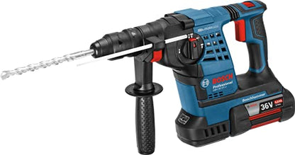Bosch Professional 36V Akku Bohrhammer GBH 36 VF-LI Plus (inkl. 2x 36V GBA 4.0Ah Akku, Wechselfutter SDS plus, Tiefenanschlag 310 mm, Schnellwechselbohrfutter 13 mm, Zusatzhandgriff, L-BOXX 238)