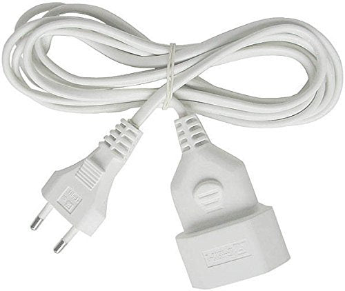Brennenstuhl 80400010802 Kunststoff-Verlängerungskabel Eurostecker, weiß (1, 3 Meter)