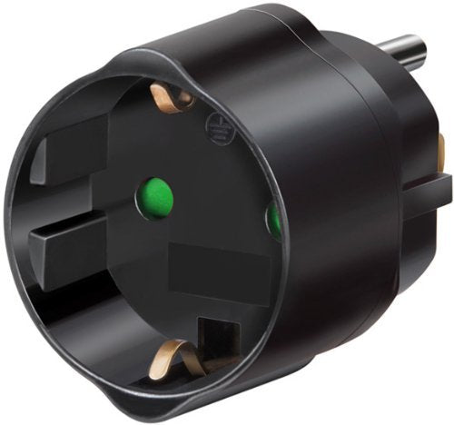 4er Set: Brennenstuhl Schutzkontakt Reiseadapter - USA/J (15A, 250V) (4er Set, Schwarz USA)