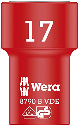 Wera 05004953001 8790 B VDE Zyklop-Steckschlüsseleinsatz, isoliert, mit 3/8 Zoll-Antrieb, 9.0 x 46.0 mm, 9