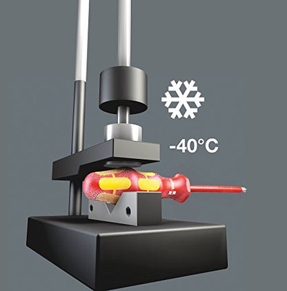 Wera 160 iS VDE-isolierter Schlitz-Schraubendreher mit reduziertem Klingendurchmesser, 0.8 x 4.0 x 100 mm, 05006441001