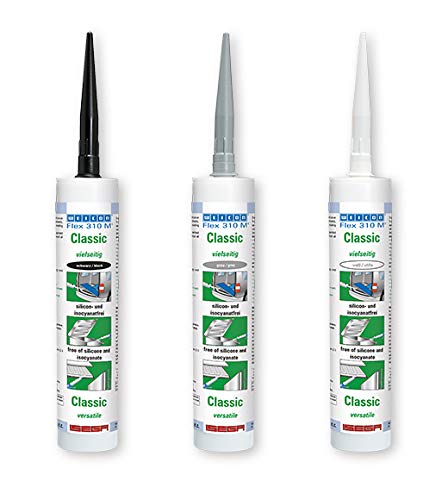 Weicon 13305310 Flex 310 M Classic 1-Komponenten-Kleber elastisch Dichtstoff grau, 310 ml