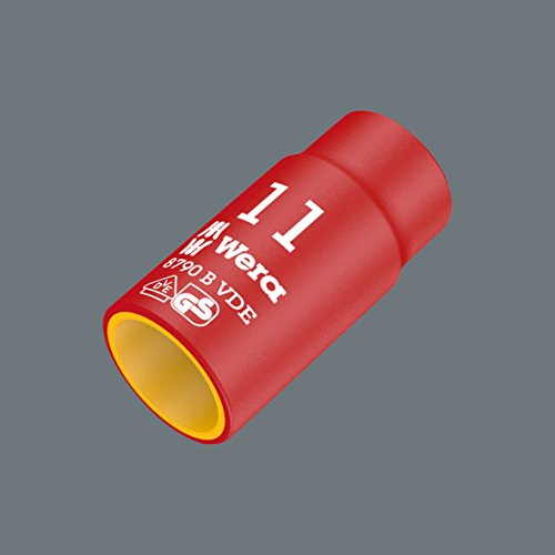 Wera 05004953001 8790 B VDE Zyklop-Steckschlüsseleinsatz, isoliert, mit 3/8 Zoll-Antrieb, 9.0 x 46.0 mm, 9
