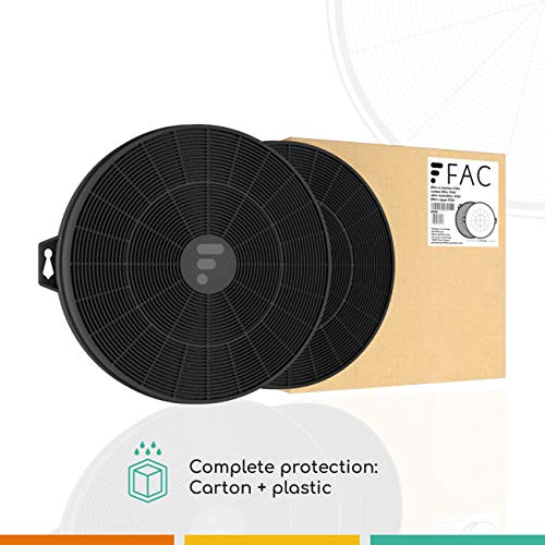 FC04 - 2 Kohlefilter / Aktivkohlefilter für Dunstabzugshaube passend für Falmec typ A cod. 103050102 114162 / Electrolux universal / Bosch / Siemens / Neff 00353121 / Dunsthaube, Abzugshaube