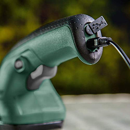 Bosch Gartenschere EasyShear (integrierter 3.6 V Akku, Akkulaufzeit: 40 min, Messerlänge: 12 cm (Strauch) / 8 cm (Gras), im Karton)