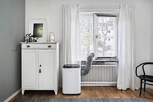 AEG AWK03 Premium Window Kit (Leicht zu installieren, Fensterabdichtungs-Set, ausziehbar, erweiterbar, Textildichtung, passend für alle portablen Klimageräte mit 15cm Schlauchdurchmesser, grau/weiß)