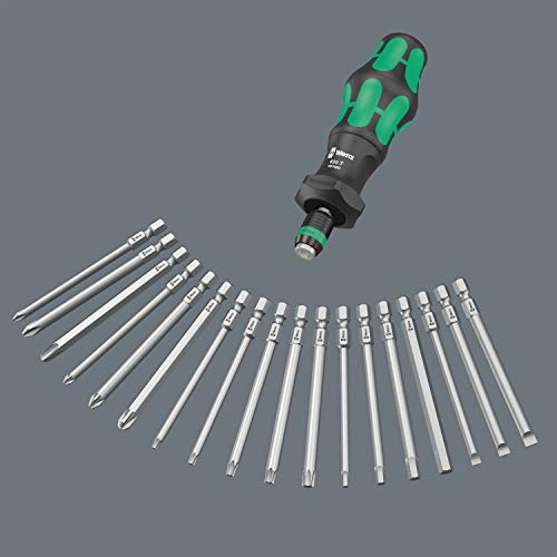 Wera '05057482001 Kraftform Kompakt Turbo 1 Getriebe-Schraubendreher-Satz, 19-teilig