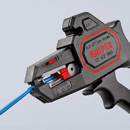 KNIPEX 12 62 180 Automatische Abisolierzange 180 mm, Schwarz
