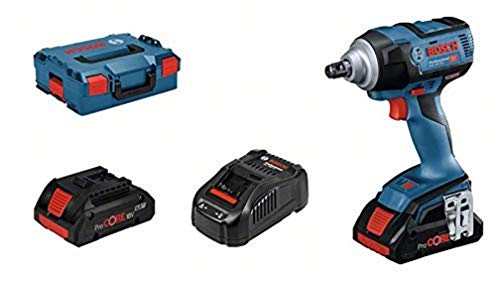 Bosch Professional 18V System Akku Drehschlagschrauber GDS 18V-300 (inkl. 2 x ProCORE18V 4.0 Ah, GAL 18V-40, L-BOXX) Blau