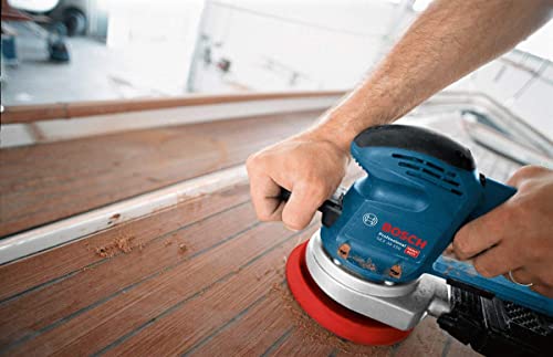 Bosch Professional Exzenterschleifer GEX 34-150 (inkl. Schleifteller-⌀ 150 mm, Schleifblatt C470 für Holz, Absaug-Adapter, Papierstaubbeutel, im Karton)