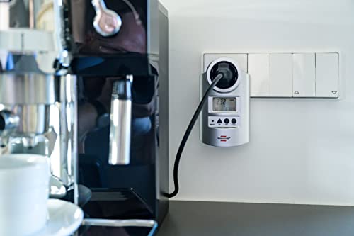 Brennenstuhl Primera-Line Energiemessgerät PM 231 E (Strommessgerät/Stromzähler Steckdose mit erhöhtem Berührungsschutz, Energiekostengerät mit 2 individuell einstellbaren Stromtarifen)