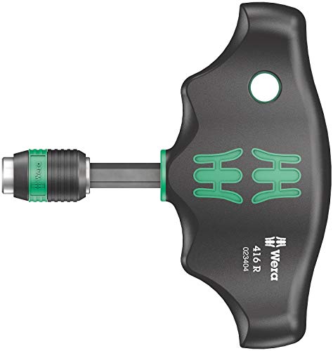 Wera 05023404001 416 R Quergriff-Bit-Handhalter mit Schnellwechselfutter, 1/4" x 45 mm