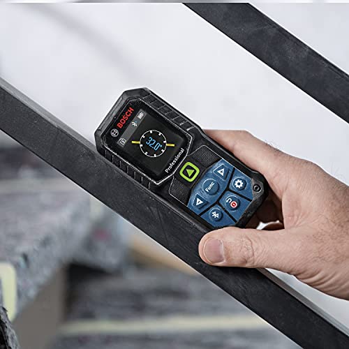 Bosch Professional Laser-Entfernungsmesser GLM 50-27 CG (grüner Laser, Reichweite: bis 50 m, robust, IP65, Bluetooth-Datenübertragung, 2 AA-Batterien, Schlaufe, Tasche)