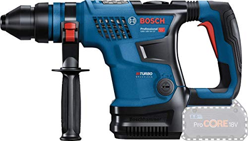 Bosch Professional BITURBO Akku-Bohrhammer GBH 18V-34 CF (mit SDS plus Wechselfutter, 5,8 J, inkl. Bluetooth Modul, 2x8.0 Ah ProCORE18V Akku, Ladegerät GAL 1880 CV, im Handwerkerkoffer)