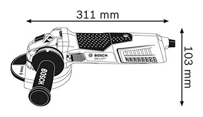 Bosch Professional Winkelschleifer GWS 17-125 CI (Scheibendurchmesser 125 mm, 1.700 Watt, inkl. Spannmutter, Schutzhaube, Zweilochschlüssel, Zusatzhandgriff)