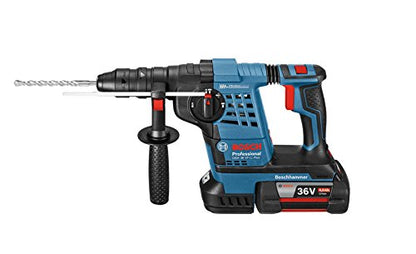 Bosch Professional 36V Akku Bohrhammer GBH 36 VF-LI Plus (inkl. 2x 36V GBA 4.0Ah Akku, Wechselfutter SDS plus, Tiefenanschlag 310 mm, Schnellwechselbohrfutter 13 mm, Zusatzhandgriff, L-BOXX 238)