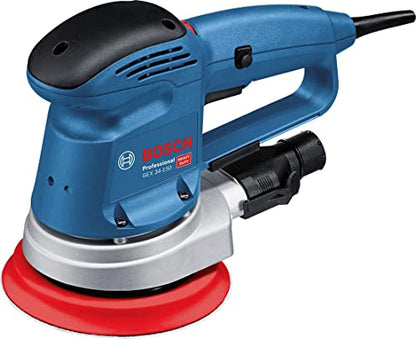 Bosch Professional Exzenterschleifer GEX 34-150 (inkl. Schleifteller-⌀ 150 mm, Schleifblatt C470 für Holz, Absaug-Adapter, Papierstaubbeutel, im Karton)