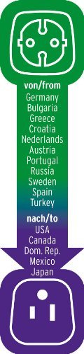 4er Set: Brennenstuhl Schutzkontakt Reiseadapter - USA/J (15A, 250V) (4er Set, Schwarz USA)