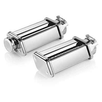 Bosch PastaPassion-Set MUZ5PP1, 2 Pastawalzen für Lasagne in 9 verschiedenen Stärken, Nudelplatten und Tagliatelle, Edelstahl, passend für MUM 5 und MUM Serie 2