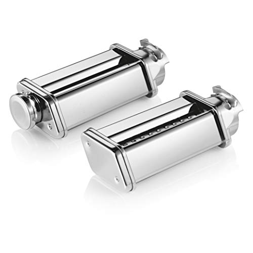 Bosch PastaPassion-Set MUZ5PP1, 2 Pastawalzen für Lasagne in 9 verschiedenen Stärken, Nudelplatten und Tagliatelle, Edelstahl, passend für MUM 5 und MUM Serie 2