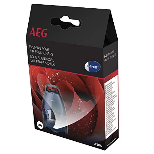 AEG ASRO s-fresh Duftgranulat (4 Sachets, edle Abendrose, Lufterfrischer, Duft von Rosenblättern, einfache Anwendung, frische Staubsaugerluft)