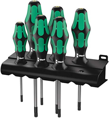 Wera TORX® BO-Schraubendrehersatz 367/6 TORX® BO Kraftform Plus + Rack, 6-teilig, 05138250001
