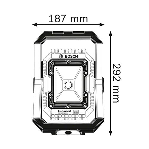 Bosch Professional 18V System Akku LED-Baustellenlampe GLI 18V-1900 (max. Helligkeit 1900 Lumen, ohne Akkus und Ladegerät, im Karton)
