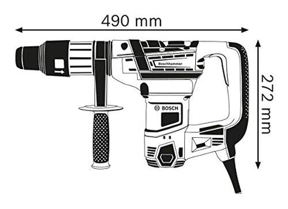 Bosch Professional Bohrhammer GBH 5-40 D (SDS Max, inkl. Zusatzhandgriff, Fetttube, Maschinentuch, im Koffer)