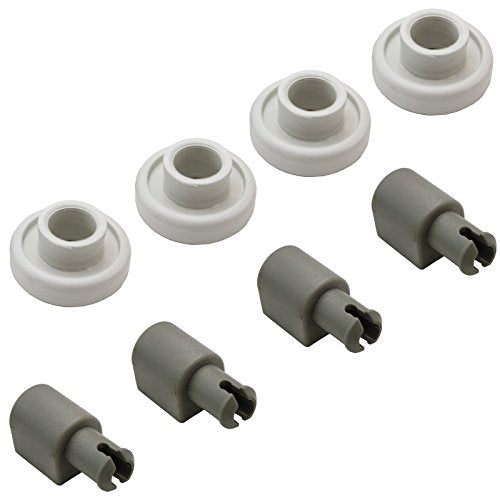 AEG Geschirrspüler TOP Oberer Korb Räder und Kunststoff Pins (Set von 4)