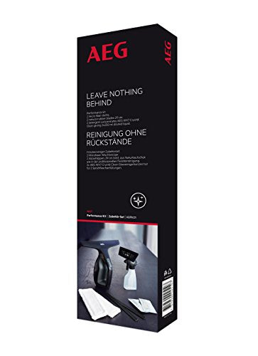 AEG ABPK01 Zubehör-Set für WX7 Fensterreiniger (2 Mikrofaser Wischbezüge, 2 Abziehlippen, 2x 20ml Reinigungskonzentrat für 2 Anwendungen, Set für eine perfekte und streifenfreie Reinigungsleistung)
