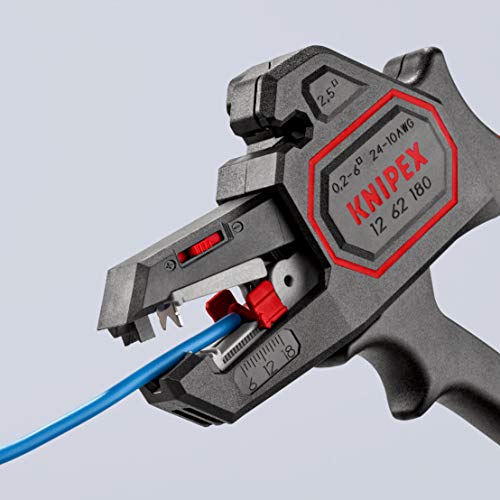 KNIPEX 12 62 180 Automatische Abisolierzange 180 mm, Schwarz