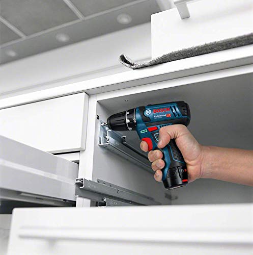 Bosch Professional 12V System Akkuschrauber GSR 12V-15 (inkl. 2x 2.0Ah Akku, Ladegerät GAL 12V-20, 25-tlg.-Bit-Set, in Tasche)