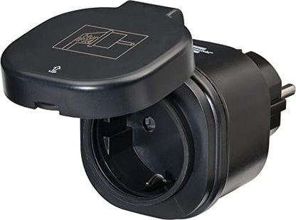 Brennenstuhl Connect WLAN Steckdose WA 3000 XS02 für außen IP44 (WIFI Steckdose Outdoor 2.4 GHz kompatibel mit Alexa und Google Assistant, smarte Steckdose mit Zeitschaltuhr, kostenlose App)