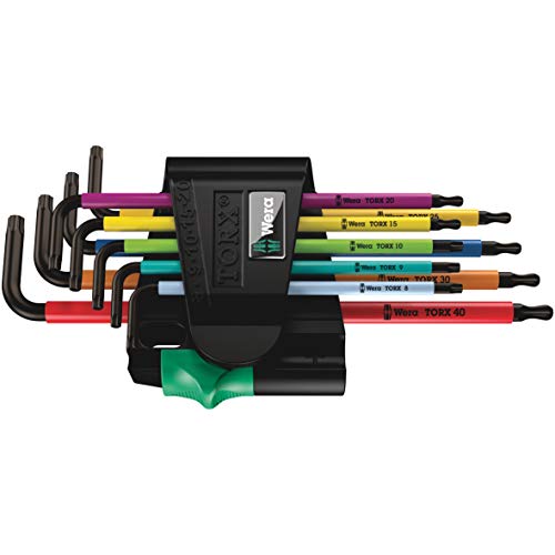 Wera 967 SPKL/9 Torx BO Multicolour Winkelschlüsselsatz, BlackLaser, 9-teilig, 05024335001