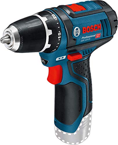 Bosch Professional 12V System Akkuschrauber GSR 12V-15 (inkl. 2x 2.0Ah Akku, Ladegerät GAL 12V-20, 25-tlg.-Bit-Set, in Tasche)