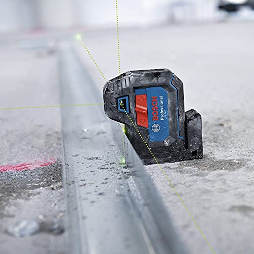 Bosch Professional 5-Punkt-Laser GPL 5 G (grüner Laser, Arbeitsbereich: bis 30 m, Tasche)
