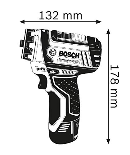 Bosch Professional 12V System Akku-Bohrschrauber GSR 12V-15 FC (inkl. 2x2.0 Ah Akku, Ladegerät GAL 12V-40, 4x Aufsätze, L-BOXX 102)
