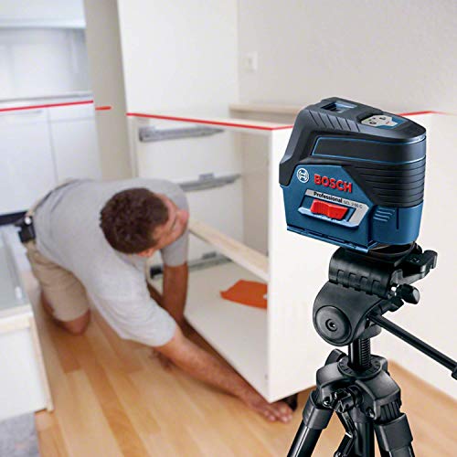 Bosch Professional 12V System Linienlaser GCL 2-50 C (Ohne Akku und Ladegerät, roter Laser, Innenbereich, mit App-Funktion, Halterung, Klammer, Arbeitsbereich: bis 20 m, in L-BOXX)
