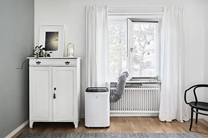 AEG AWK04 Premium Window Kit (Leicht zu installieren, Fensterabdichtungs-Set, ausziehbar, erweiterbar, Textildichtung, passend für alle portablen Klimageräte mit 15cm Schlauchdurchmesser, grau/weiß)