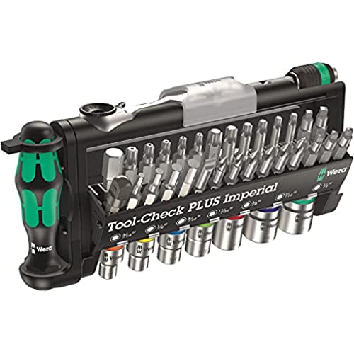 Wera 05056491001 Bit-Sortiment, Tool-Check PLUS Imperial, zöllig, 39-teilig
