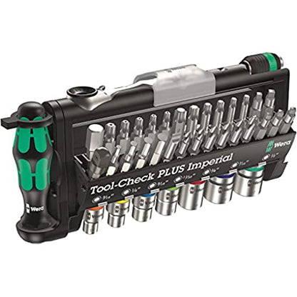 Wera 05056491001 Bit-Sortiment, Tool-Check PLUS Imperial, zöllig, 39-teilig