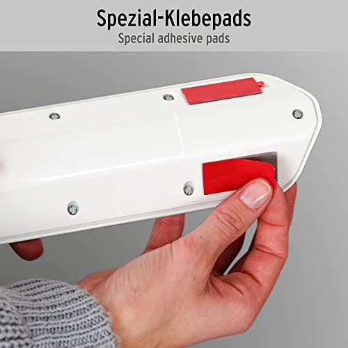 brennenstuhl Estilo Ecksteckdosenleiste 4-Fach (Tischsteckdose mit Edelstahloberfläche, Ecksteckdose mit 2X Schutzkontakt-Steckdosen, 2X Euro-Steckdosen, inkl. USB-Ladefunktion) Silber/weiß