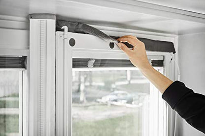 AEG AWK03 Premium Window Kit (Leicht zu installieren, Fensterabdichtungs-Set, ausziehbar, erweiterbar, Textildichtung, passend für alle portablen Klimageräte mit 15cm Schlauchdurchmesser, grau/weiß)
