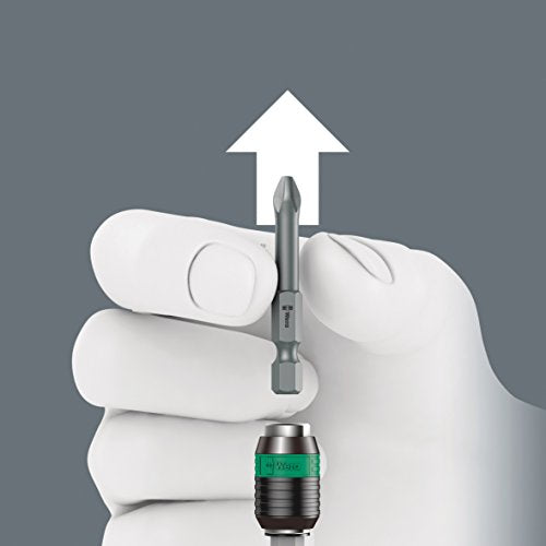 Wera 05023404001 416 R Quergriff-Bit-Handhalter mit Schnellwechselfutter, 1/4" x 45 mm