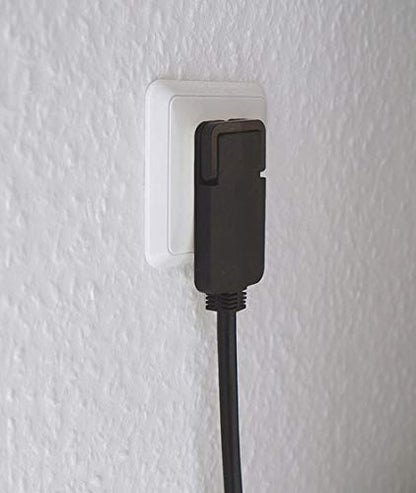 Brennenstuhl Qualitäts-Kunststoff-Verlängerungskabel mit Flachstecker (Verlängerungskabel flach für innen mit 5m Kabel) schwarz