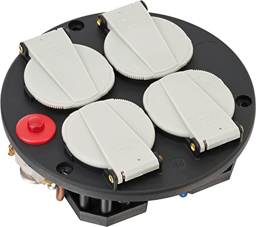 Brennenstuhl Steckdoseneinsatz-Montageplatte 4-Fach IP20 230V/16A Thermostat mit Kontroll-Leuchte