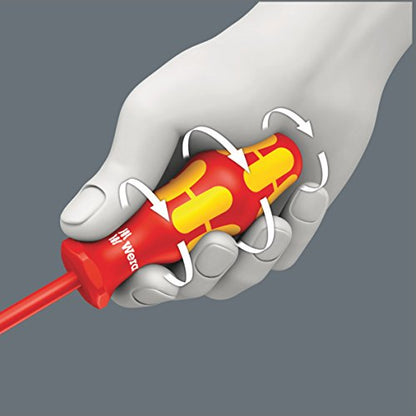 Wera 160 iS VDE-isolierter Schlitz-Schraubendreher mit reduziertem Klingendurchmesser, 0.8 x 4.0 x 100 mm, 05006441001