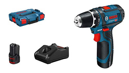 Bosch Professional 12V System Akku-Bohrschrauber GSR 12V-15 (inkl. 1x 2.0 Ah Akku, Ladegerät GAL 12V-40, in L-BOXX)