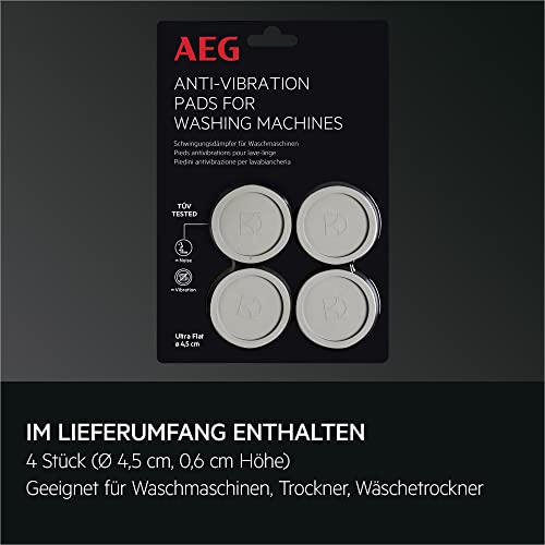 AEG Schwingungsdämpfer A4WZPA02 / 4 Stück Schwingungsdämpfer / Ø 45 mm / geräuschreduzierend / Anti-Vibration / für Waschmaschinen und -trockner sowie Wäschetrockner